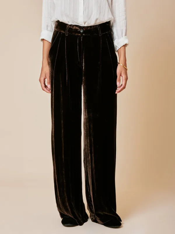 Pavano Velvet Trousers – Brown made by iris