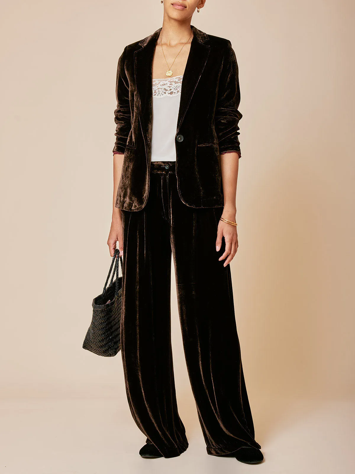 Pavano Velvet Trousers – Brown sold by iris product image thumbnail 2