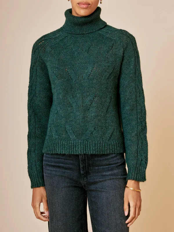 Piovo Roll Neck Knit – Dark Green made by iris