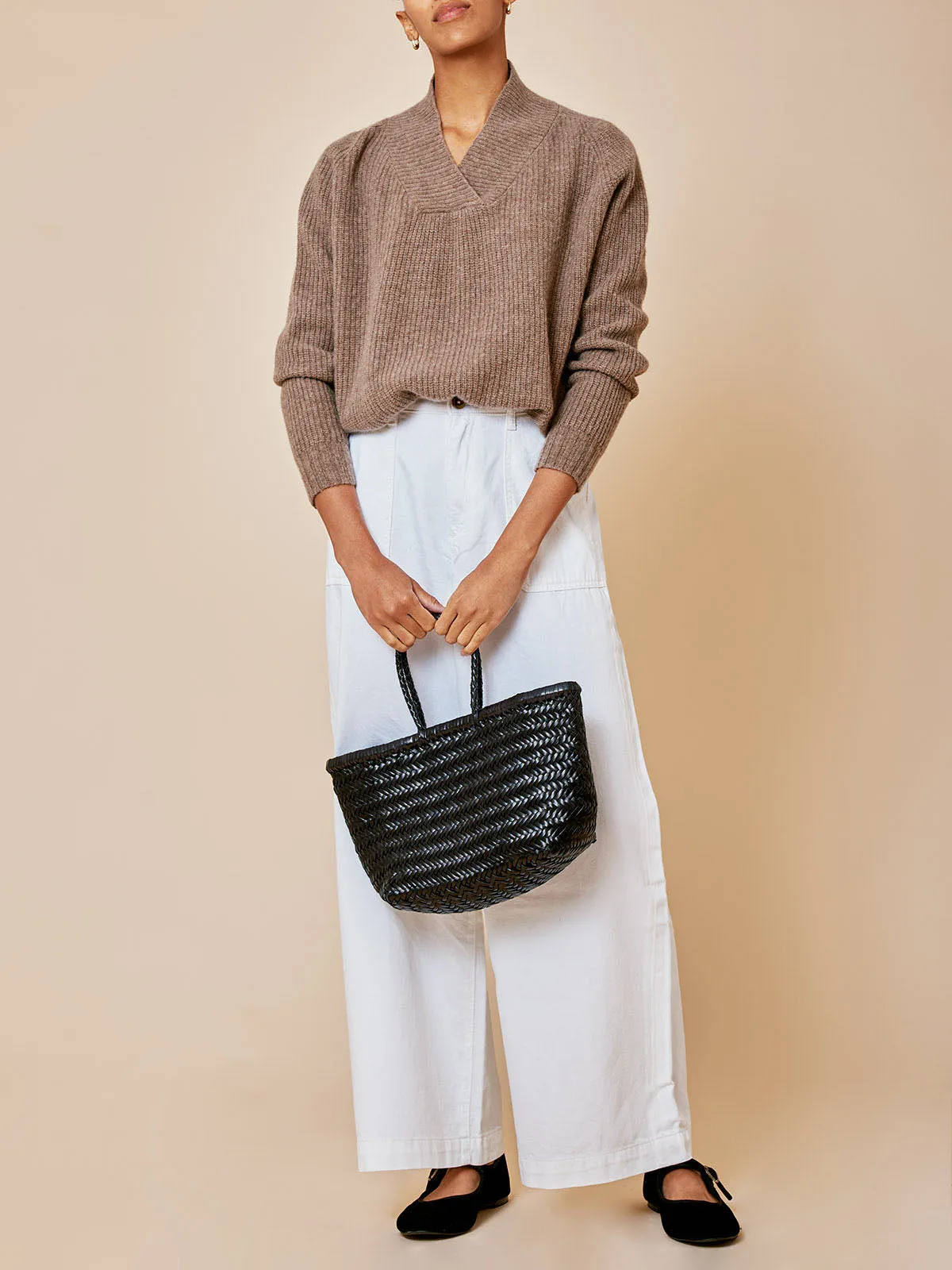 Molly V Neck Knit – Ecru sold by iris product image thumbnail 5