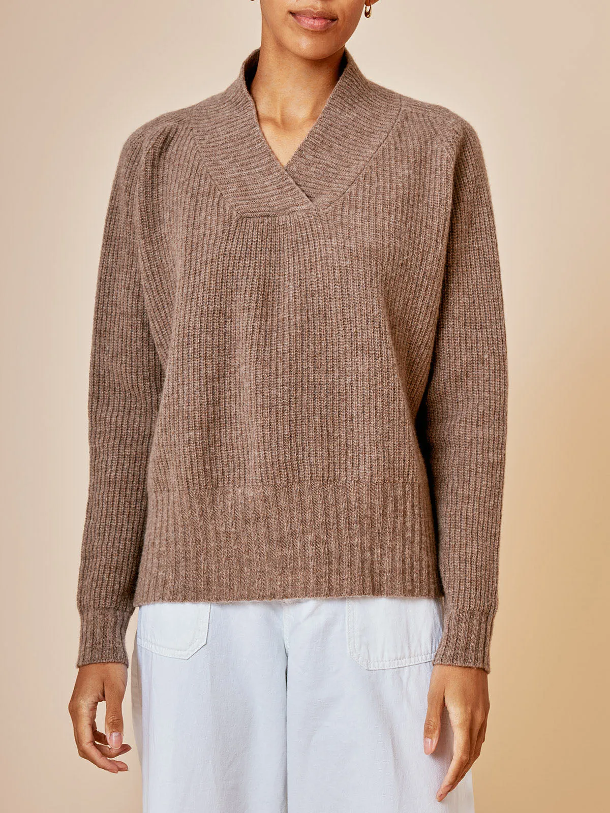 Molly V Neck Knit – Ecru sold by iris product image thumbnail 2