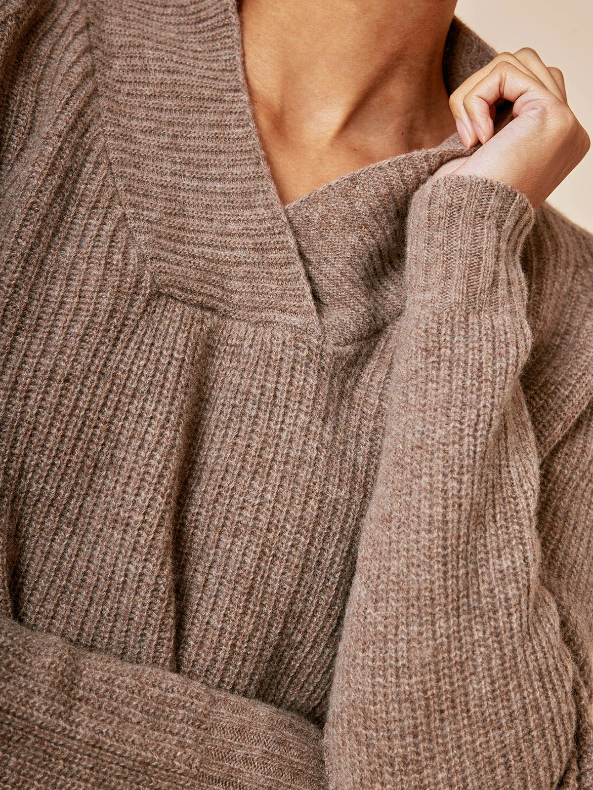 Molly V Neck Knit – Ecru sold by iris product image thumbnail 4