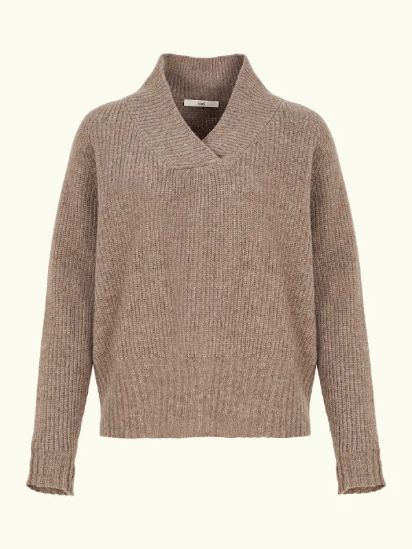 Molly V Neck Knit – Ecru made by iris