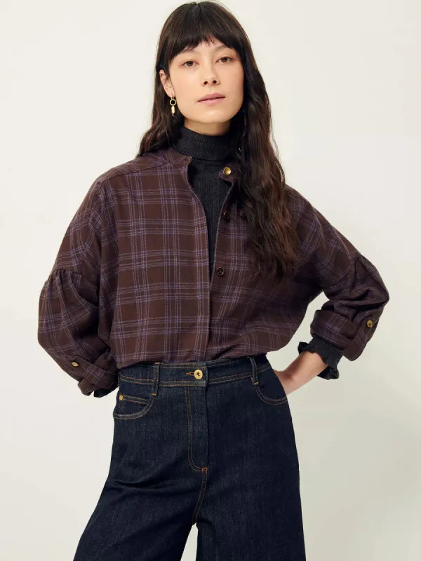 Colombella Check Shirt – Brown made by Sessun