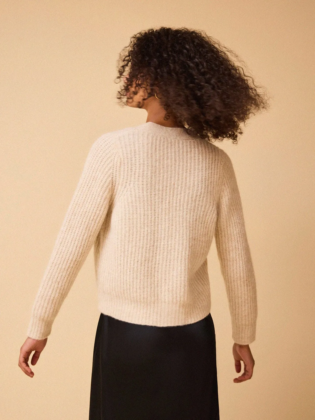 Mabel Alpaca Cardigan - Cream sold by iris product image thumbnail 3