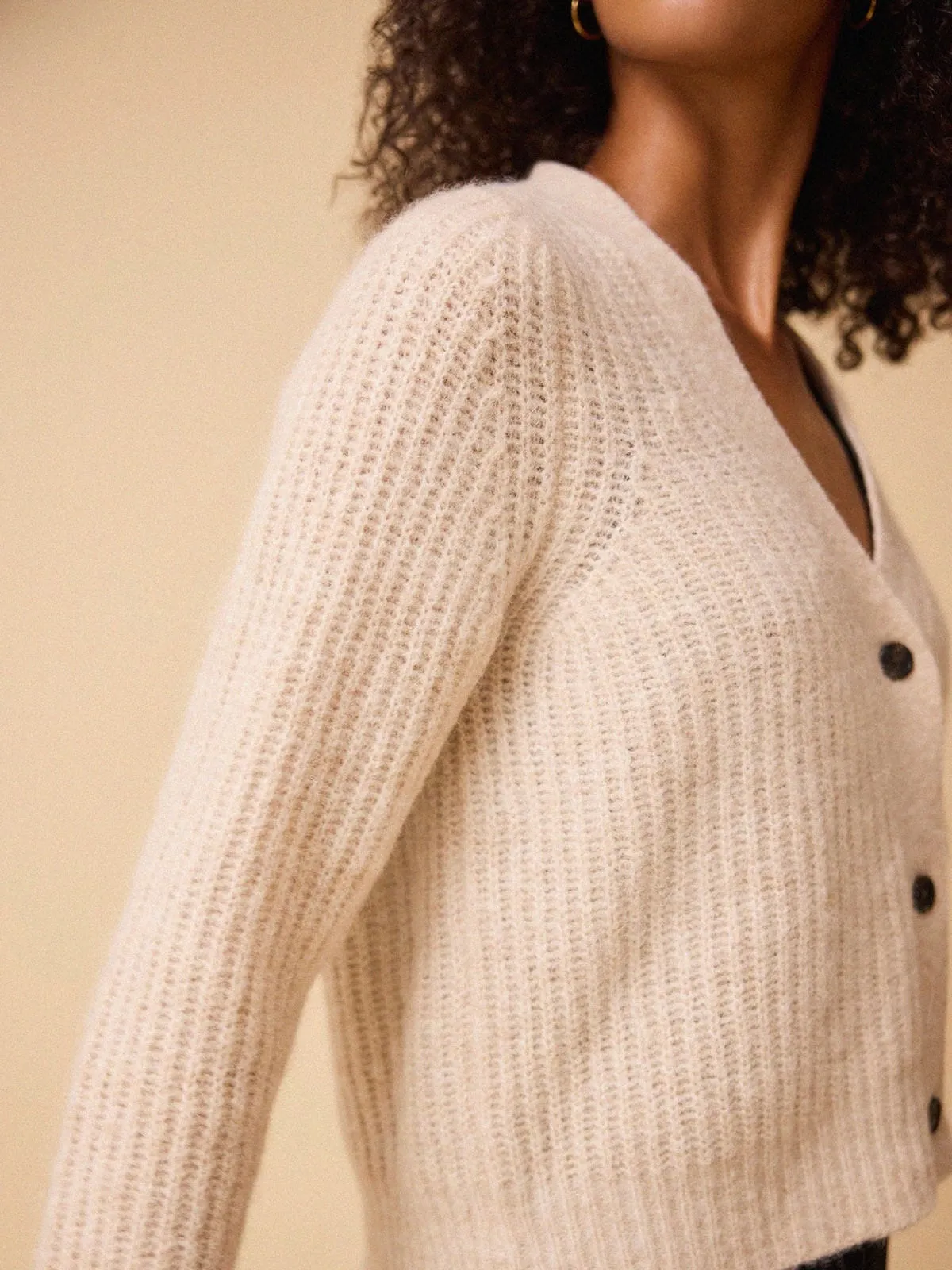 Mabel Alpaca Cardigan - Cream sold by iris product image thumbnail 4