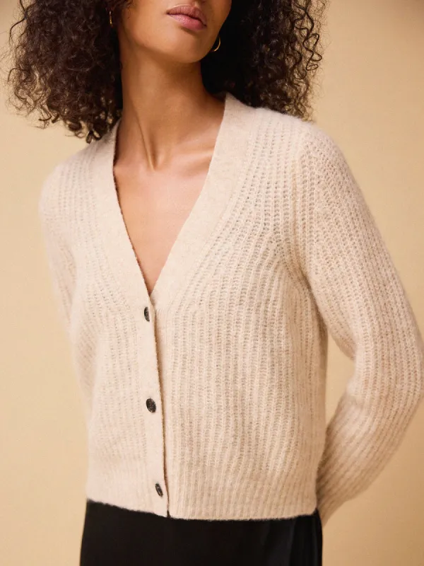 Mabel Alpaca Cardigan - Cream sold by iris