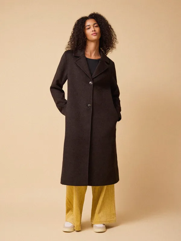 Fran Wool Coat - Brown made by iris