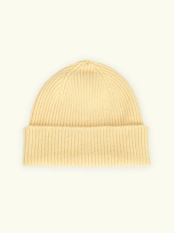 Wool Beanie – Pale Yellow sold by iris