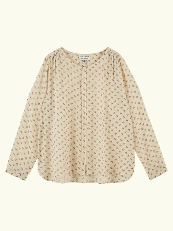 Anne Flower Top – Cream sold by iris