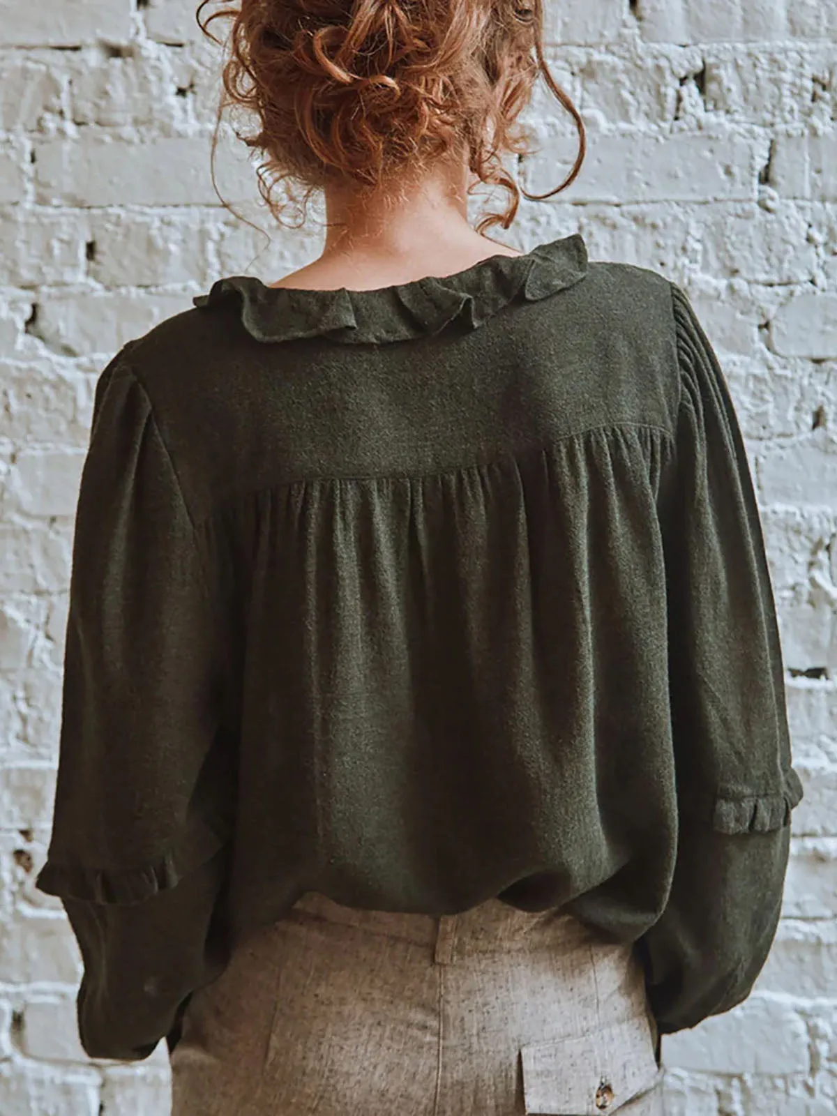 Anselme Frill Top – Black sold by iris product image thumbnail 3