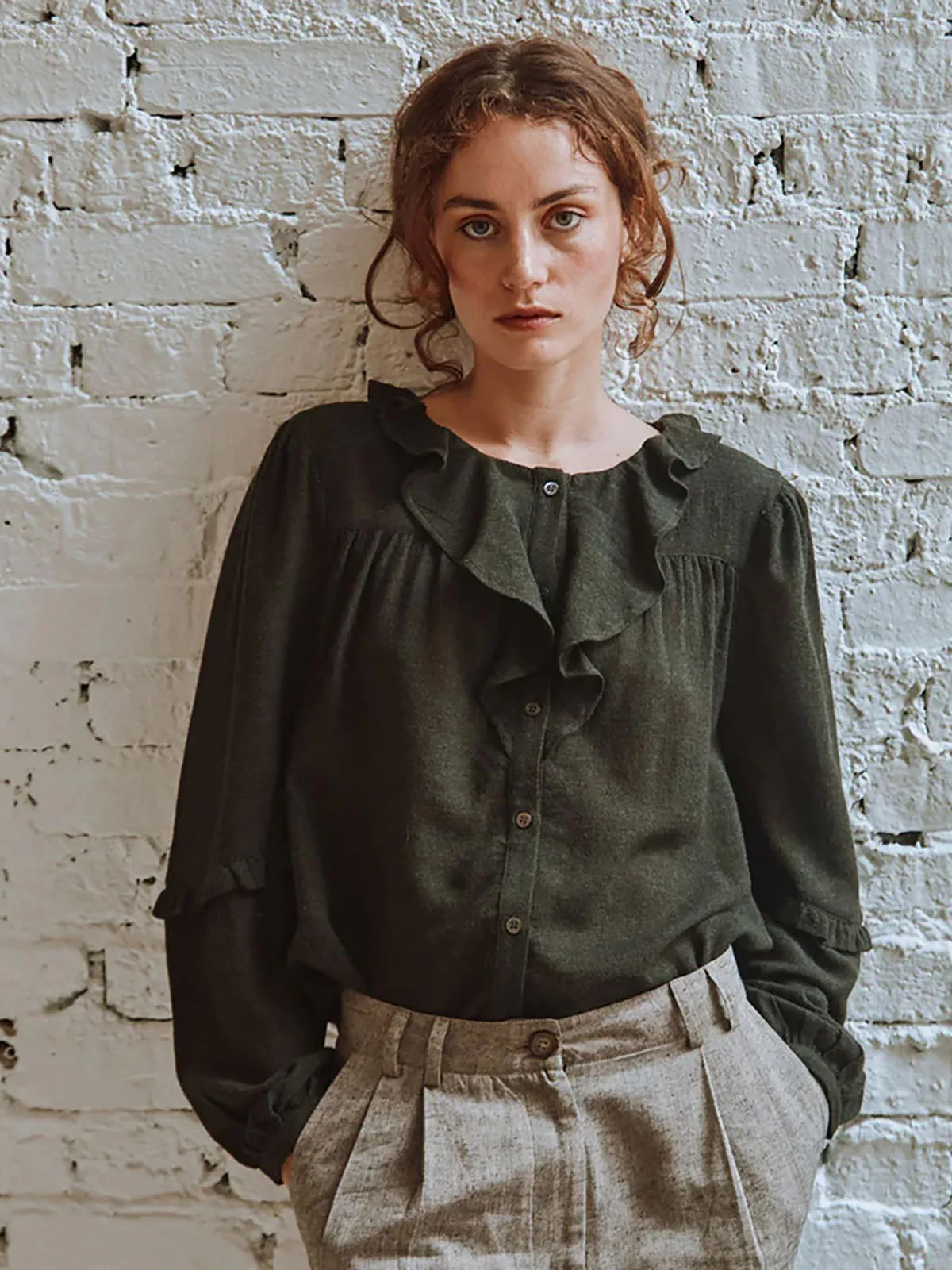 Anselme Frill Top – Black sold by iris product image thumbnail 2