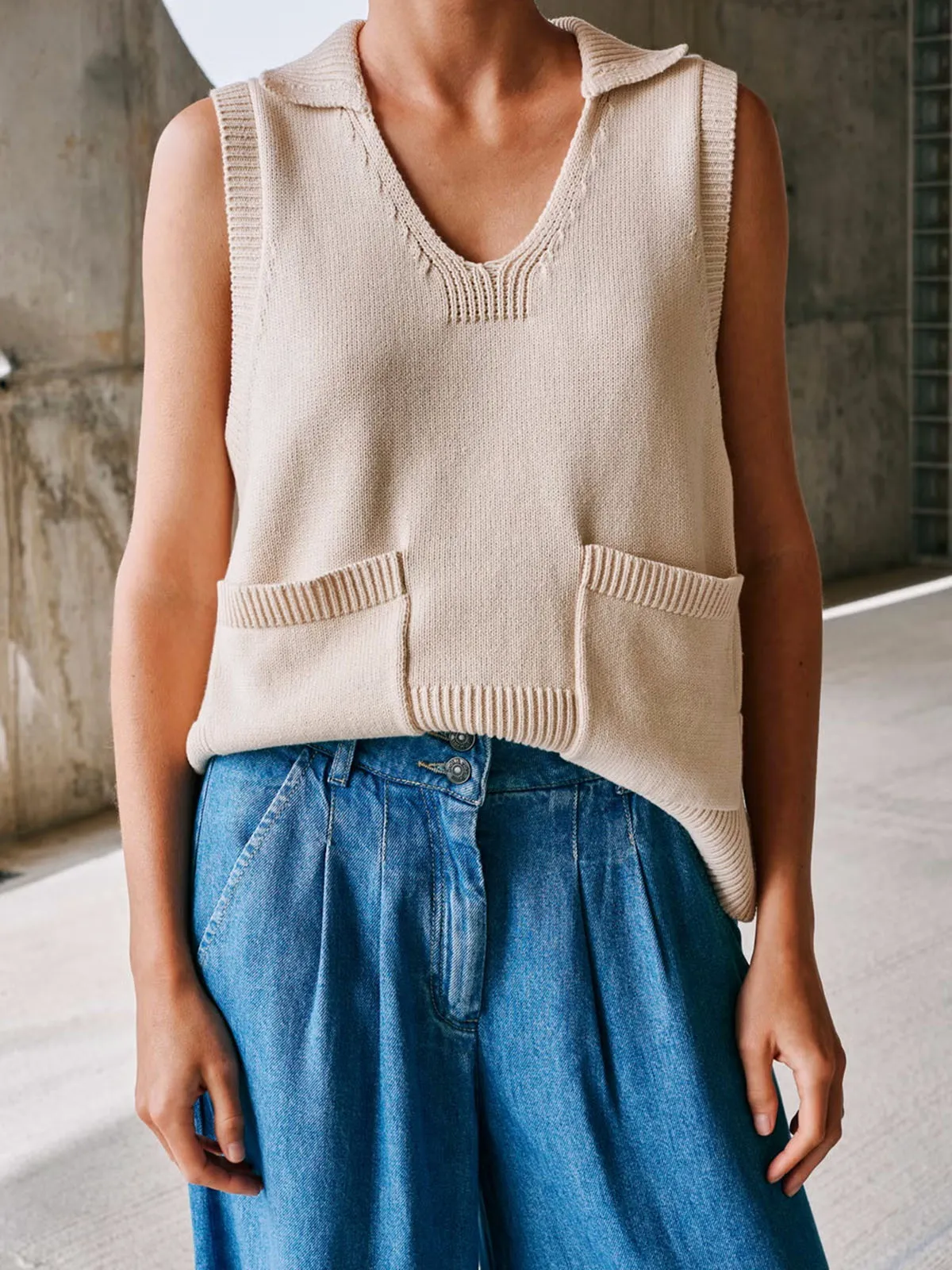 Wide Leg Denim Trousers sold by iris product image thumbnail 3