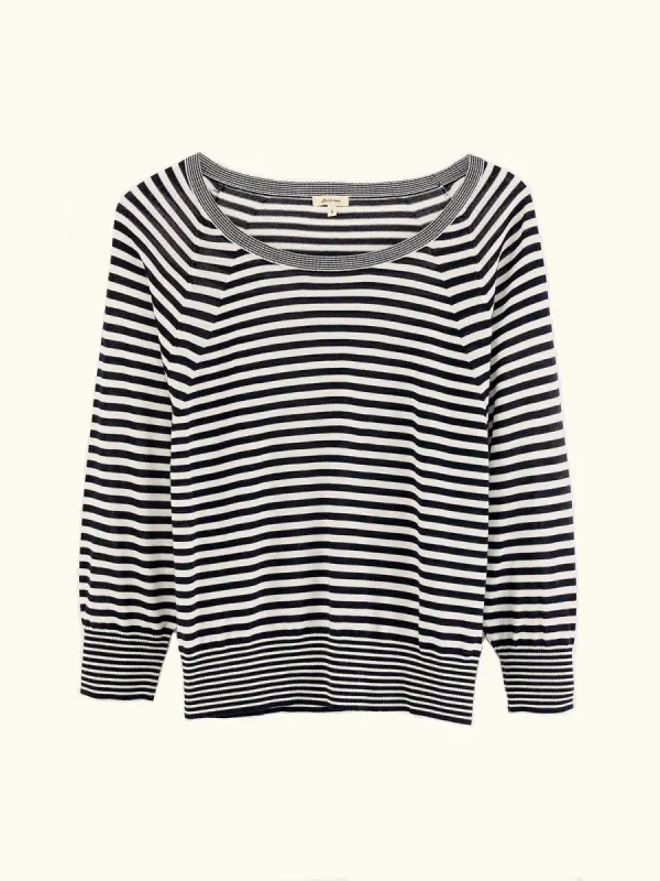 Aloty Stripe Knit – Black and White made by Bellerose