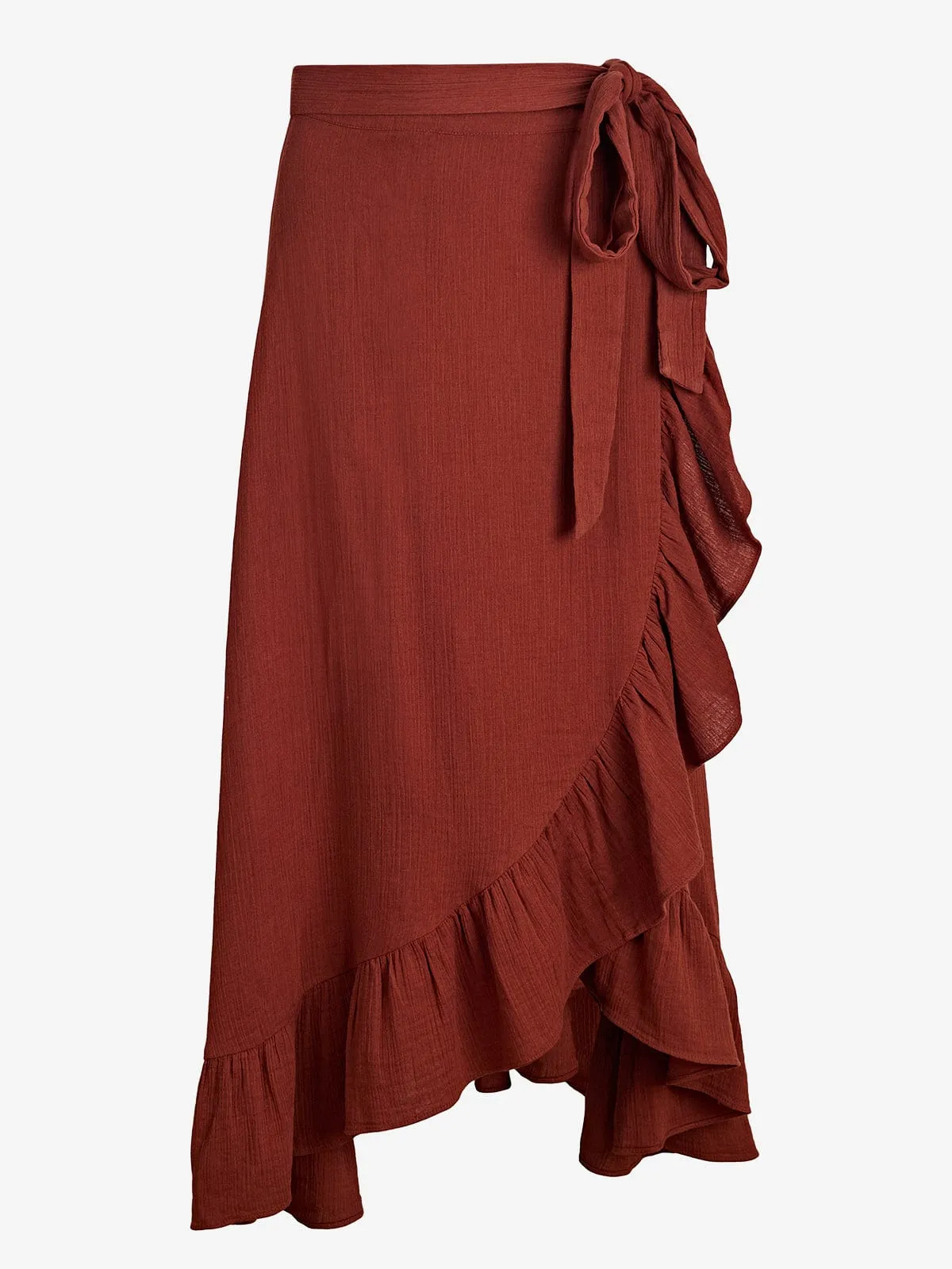Kera Wrap Skirt - Cinnamon sold by iris product image thumbnail 4