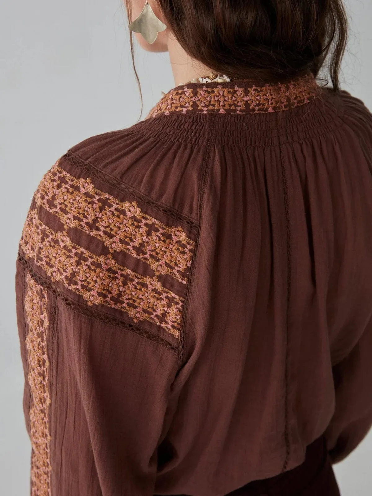 Audrey Blouse - Brown sold by iris product image thumbnail 3