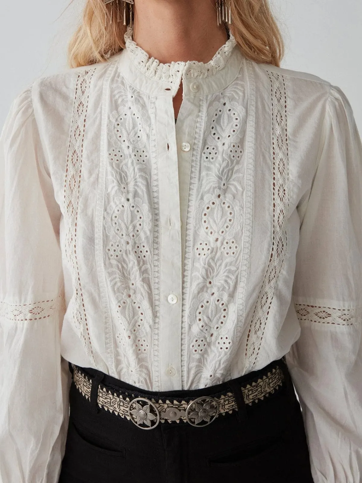 Emmanuelle Blouse - Cream sold by iris product image thumbnail 2