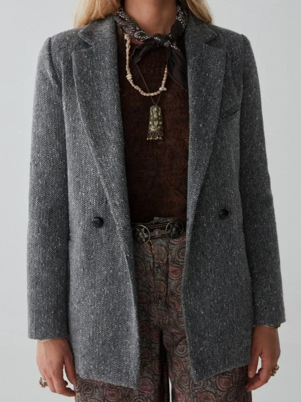 Wilson Tweed Blazer - Grey made by iris