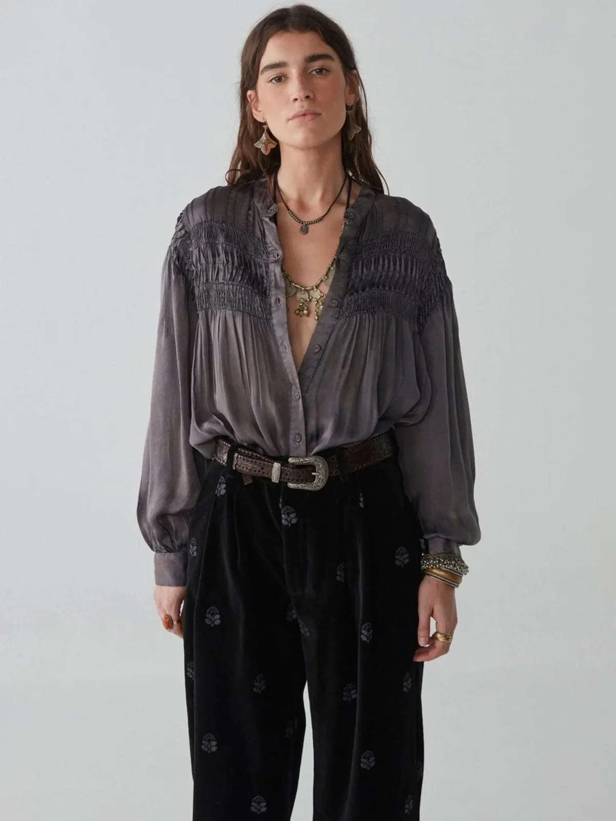 Aida Blouse - Silver sold by iris