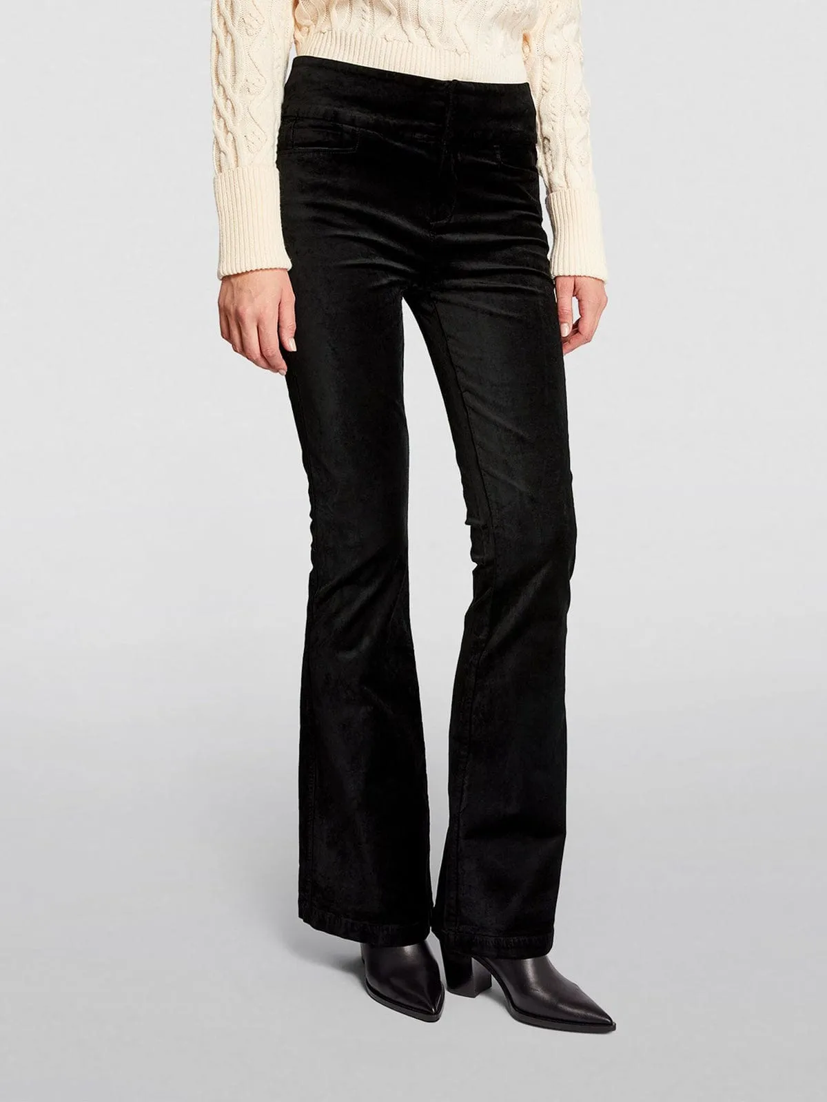 Lou Lou Velvet Trousers - Black sold by iris