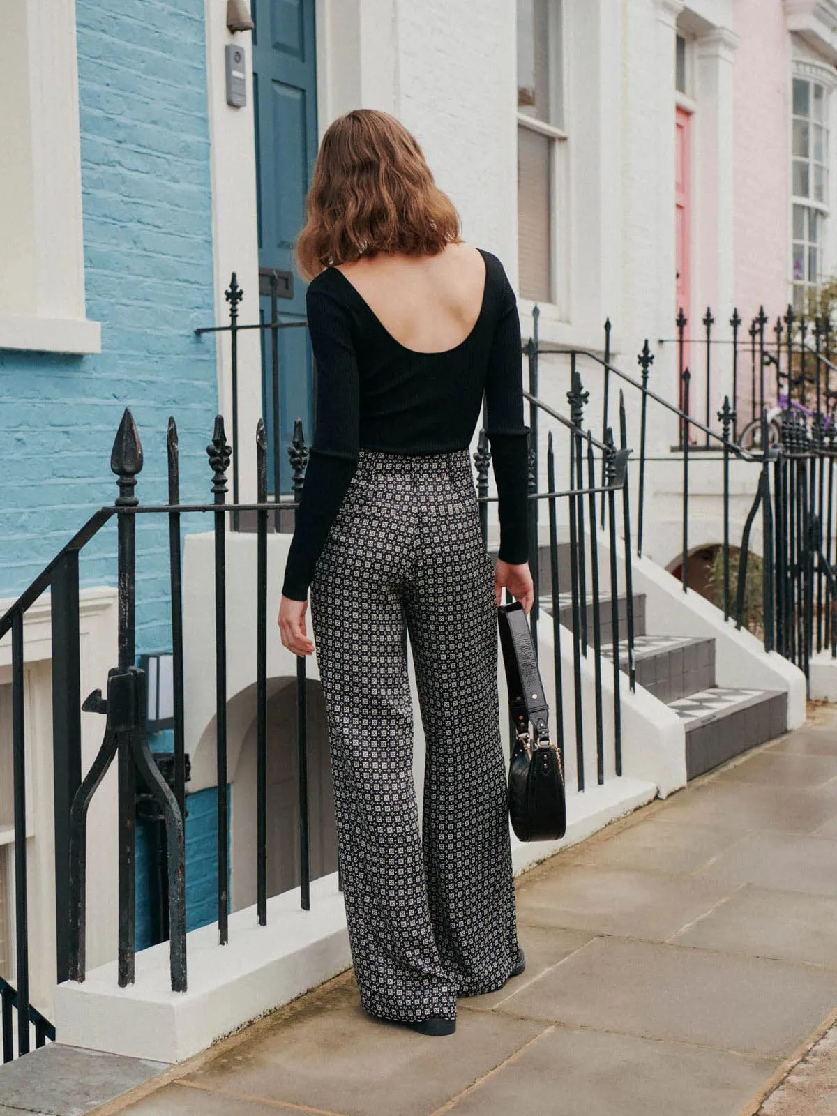Pauline Printed Trousers- Black sold by iris product image thumbnail 3