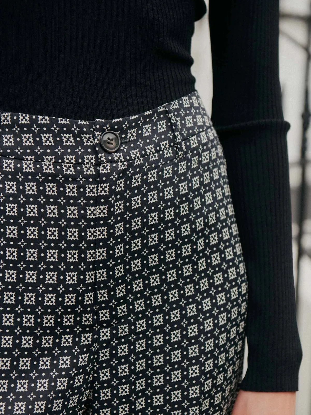 Pauline Printed Trousers- Black sold by iris product image thumbnail 4