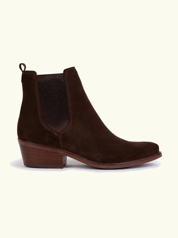 Rove Suede Ankle Boot – Brown sold by iris