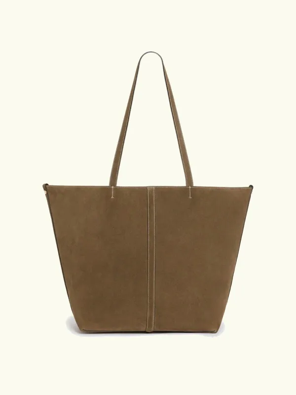 Large Suede Tote – Khaki sold by iris