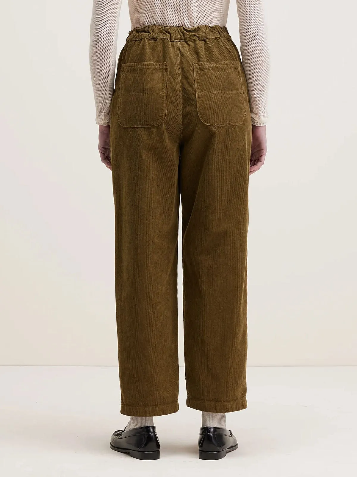 Pasop Slouchy Cord Trousers - Olive sold by iris product image thumbnail 3