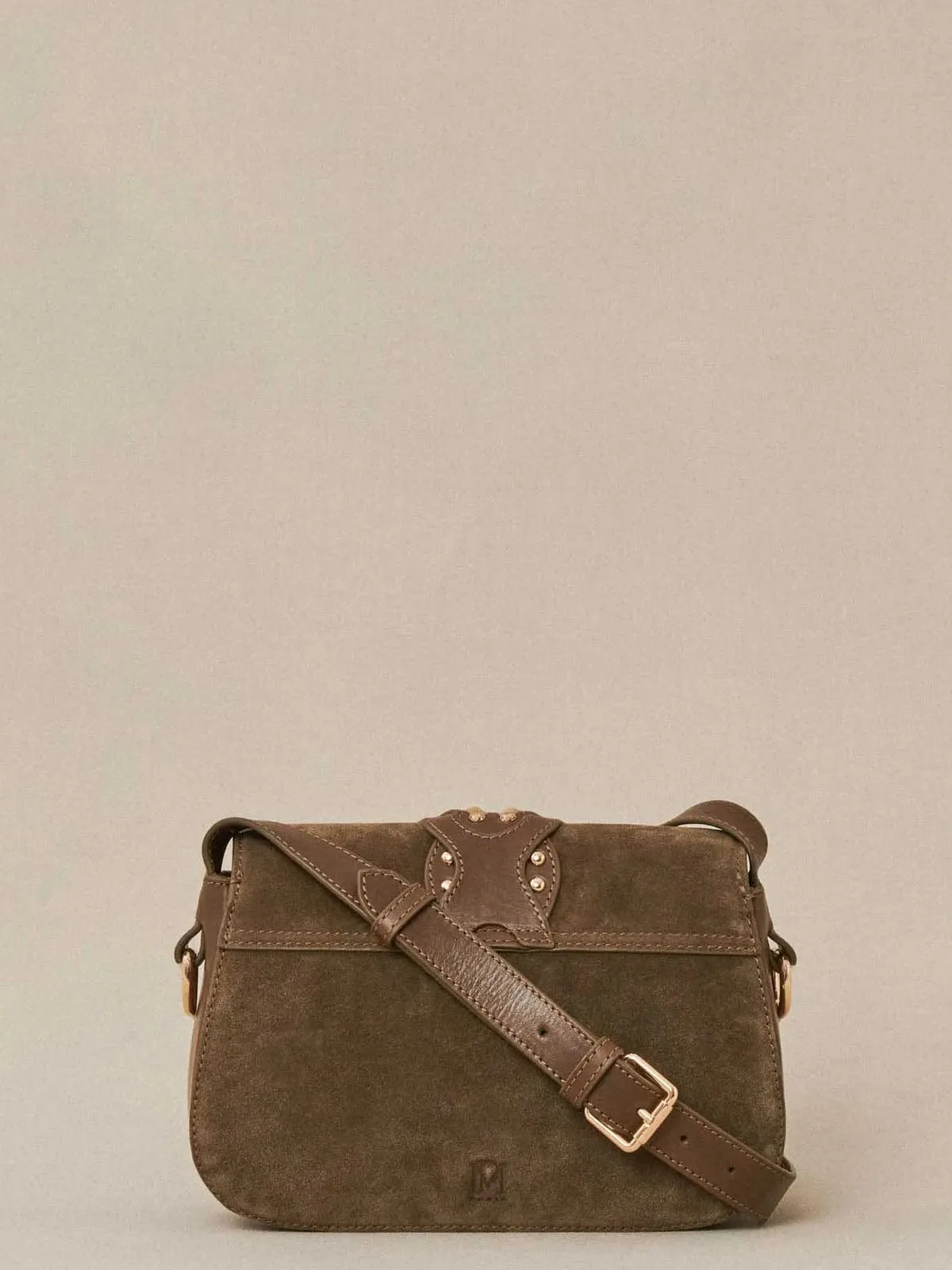 Soleo Stud Saddle Bag - Khaki sold by iris product image thumbnail 2