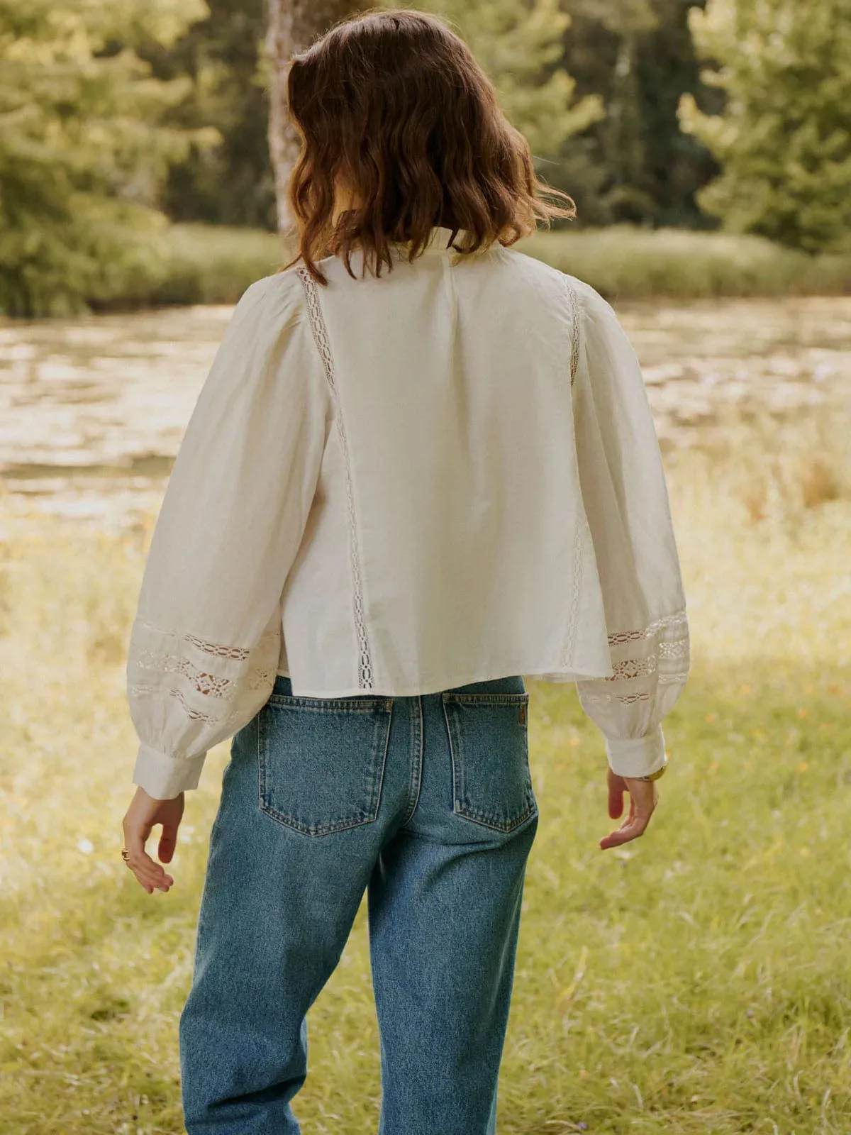 Tokyo Embroidered Top - Ecru sold by iris product image thumbnail 3