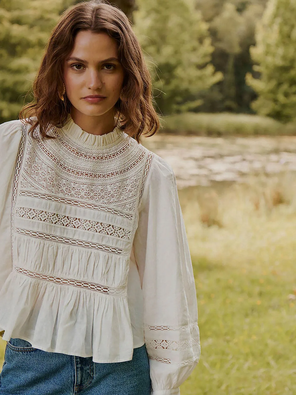 Tokyo Embroidered Top - Ecru sold by iris