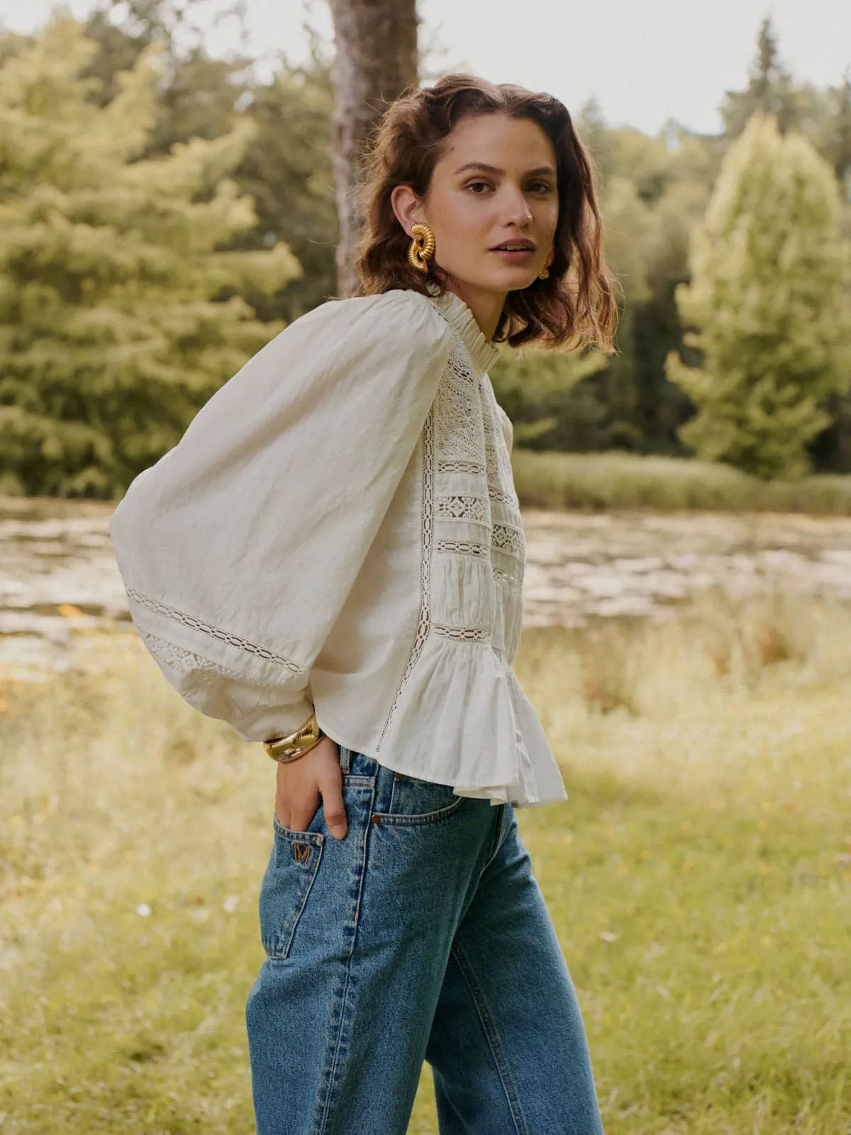 Tokyo Embroidered Top - Ecru sold by iris product image thumbnail 2