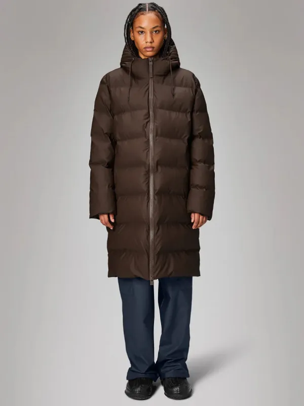 Alta Longer Puffer Jacket - Brown sold by iris