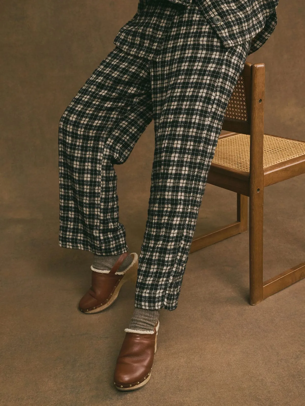 Harpe Check Pants - Black & White sold by iris