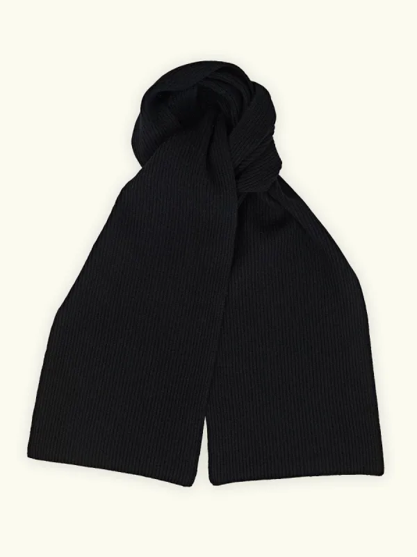 Ribbed Scarf - Black sold by iris