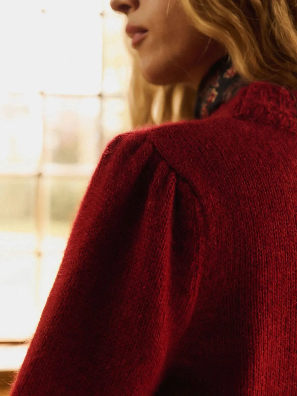 Mineta Flower Knit - Red sold by iris product image thumbnail 3