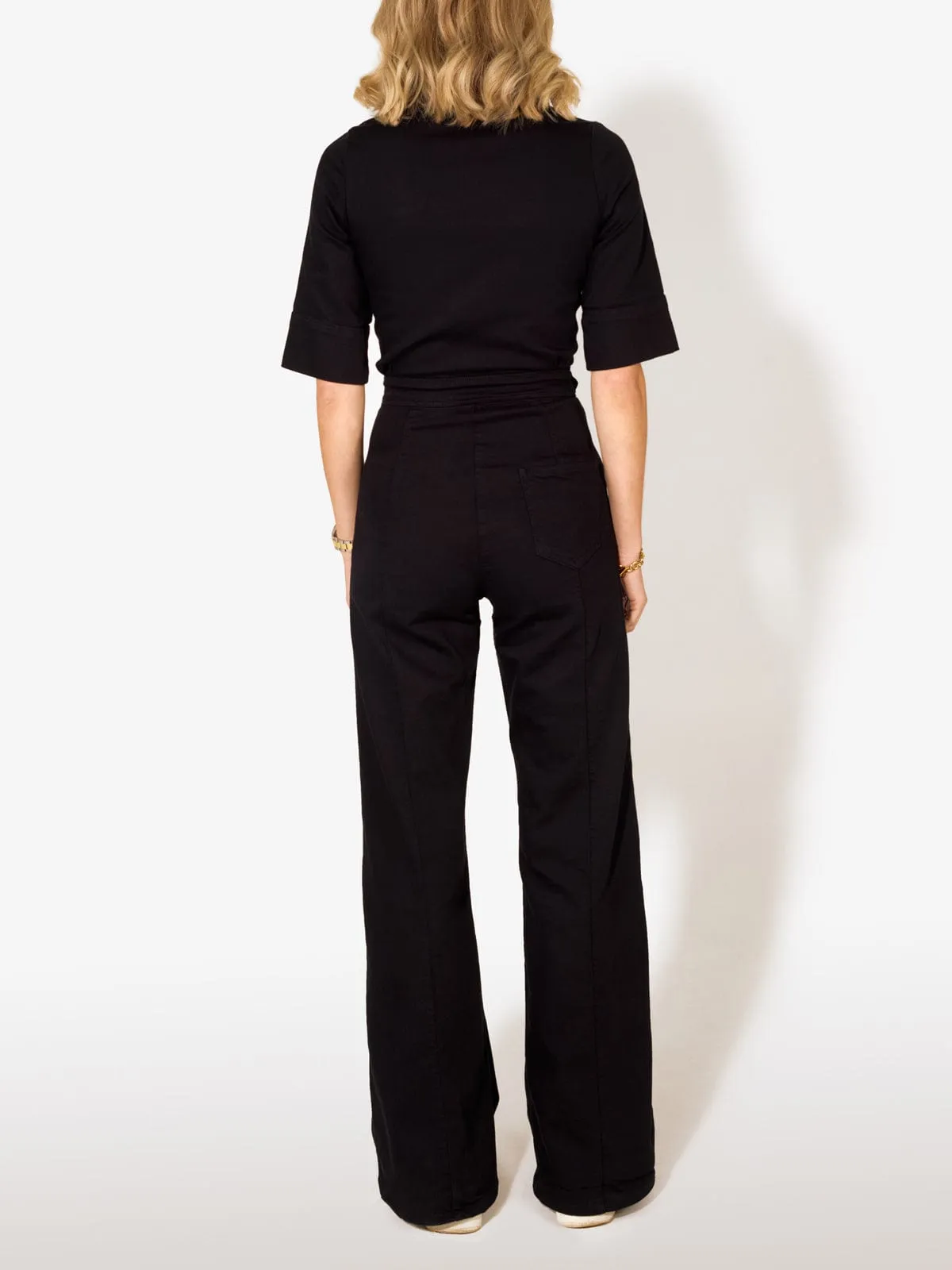 Cassandra Flared Jumpsuit - Black sold by iris product image thumbnail 3