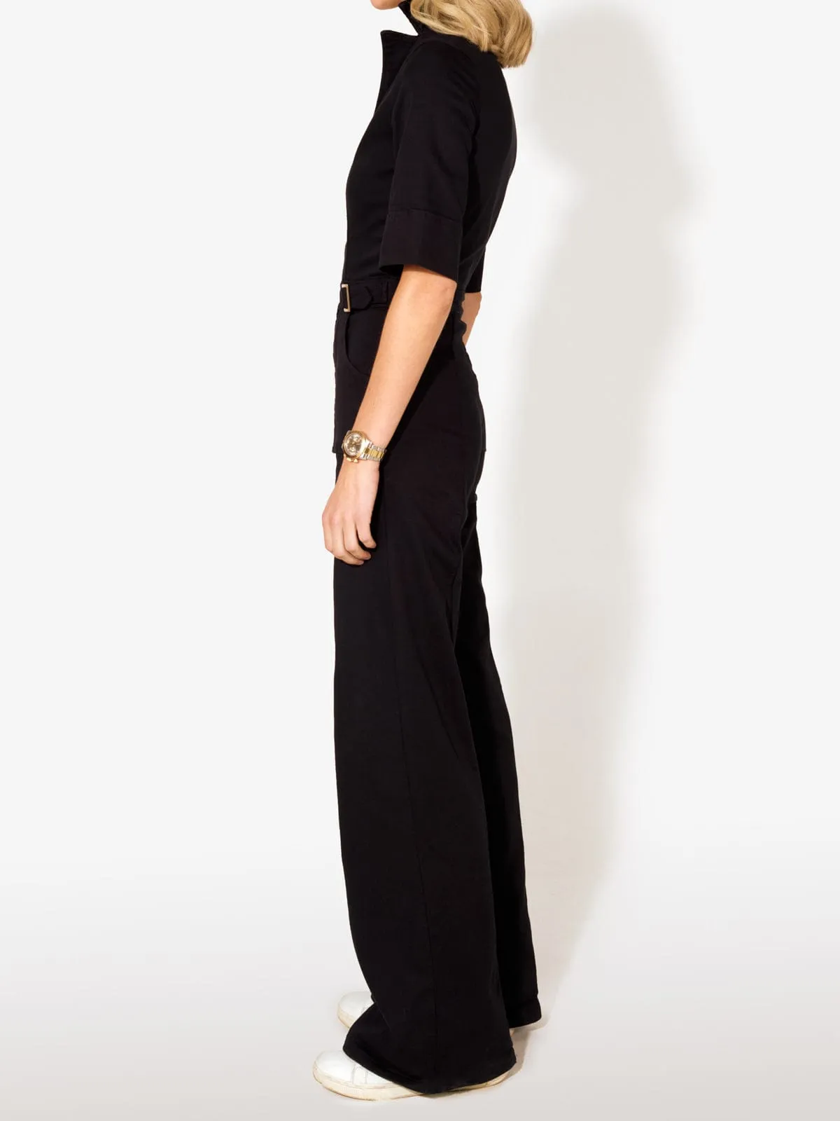 Cassandra Flared Jumpsuit - Black sold by iris product image thumbnail 4
