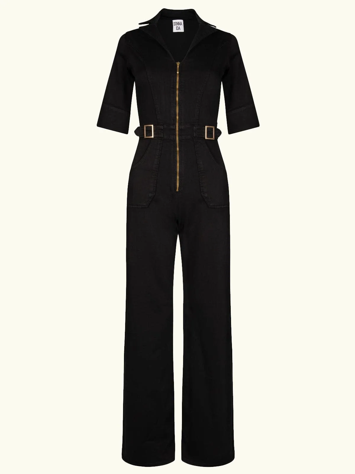 Cassandra Flared Jumpsuit - Black sold by iris