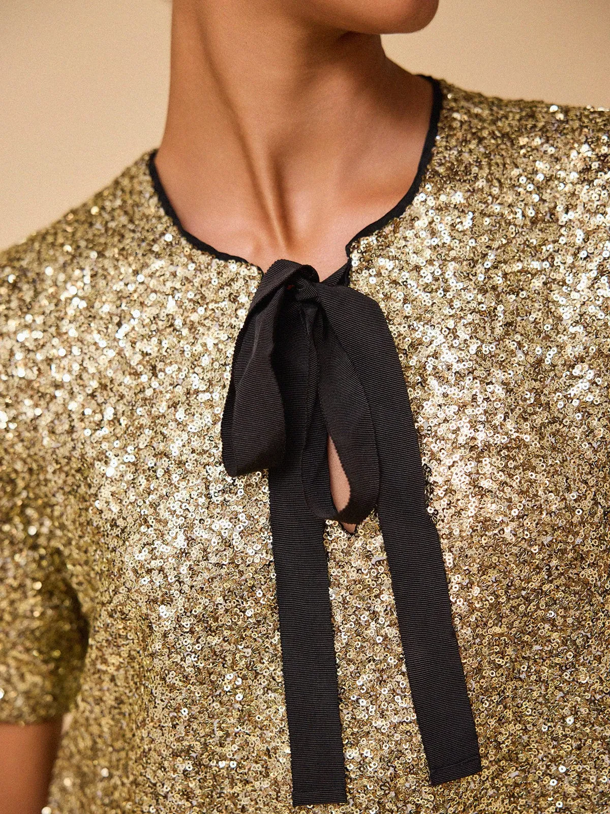 Ina Sequin Dress - Gold sold by iris product image thumbnail 4