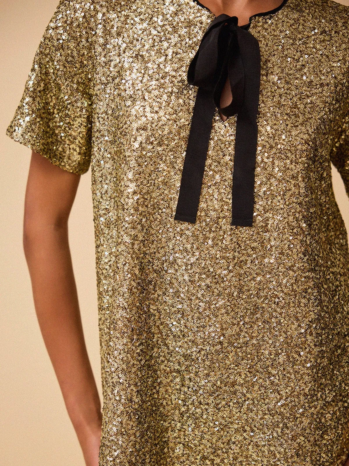 Ina Sequin Dress - Gold sold by iris product image thumbnail 3