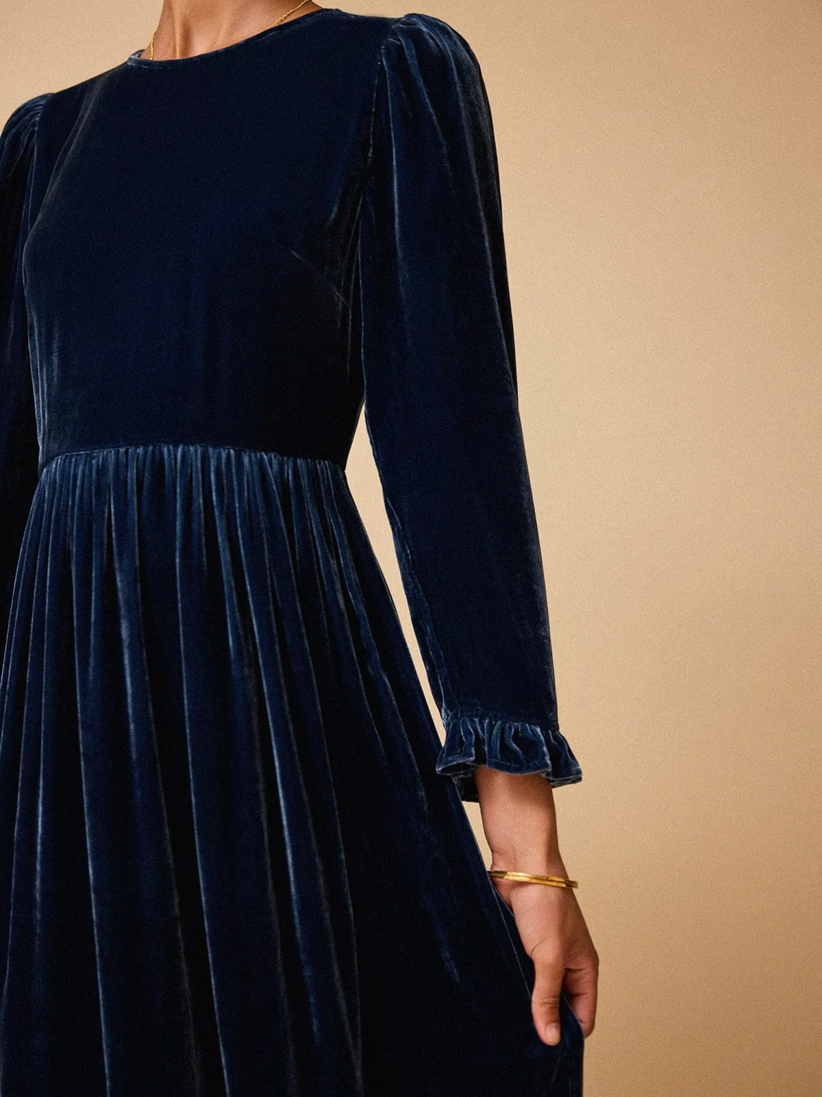 Shae Velvet Maxi Dress - Petrol Blue sold by iris product image thumbnail 3