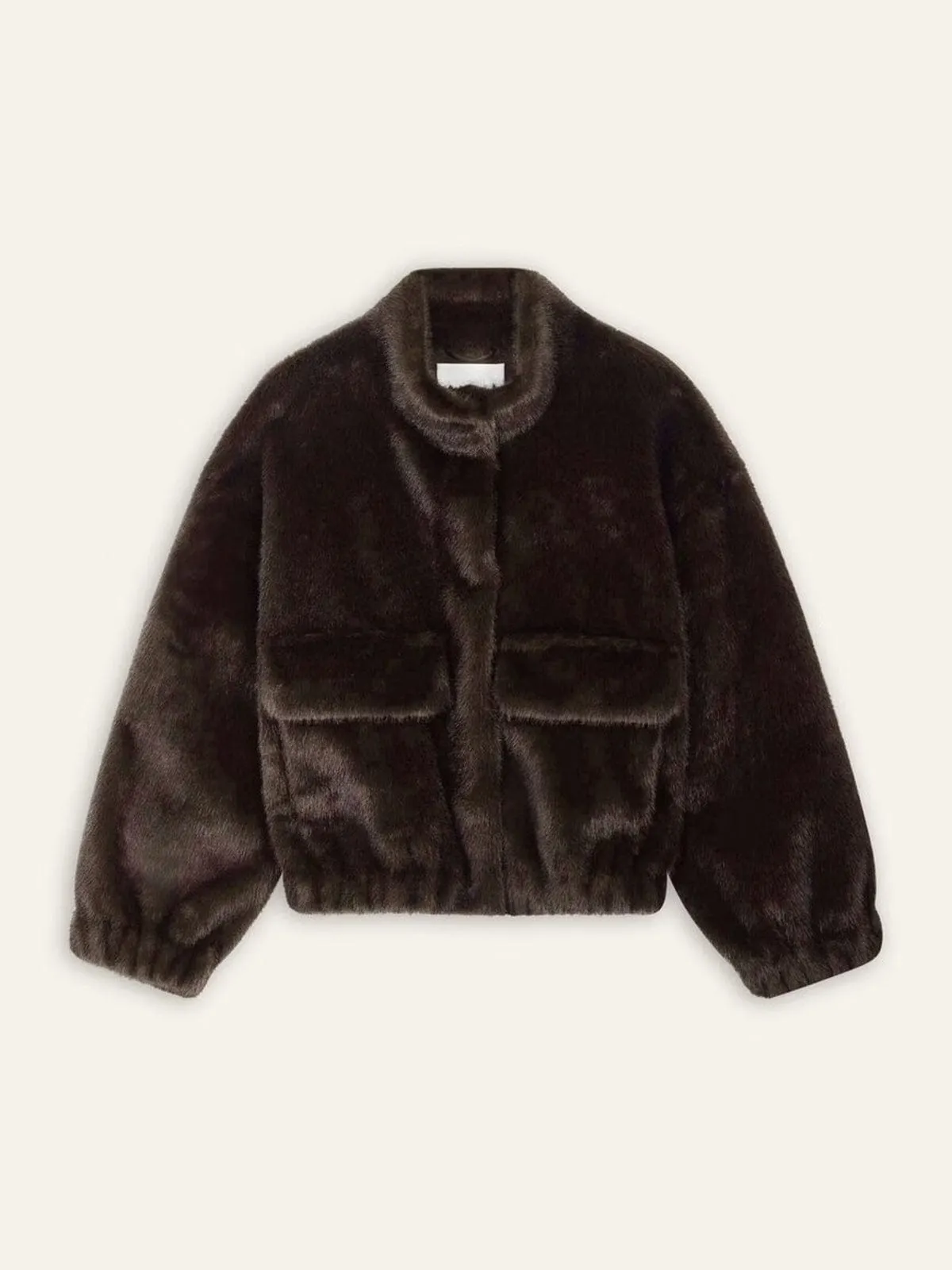 Paros Faux Fur Jacket - Brown sold by iris