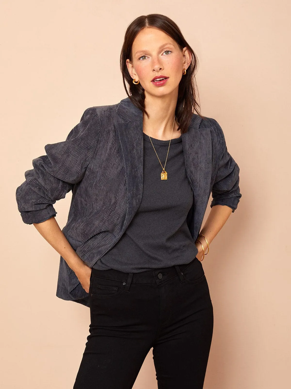 Cynthia Cord Blazer – Blue sold by iris product image thumbnail 4