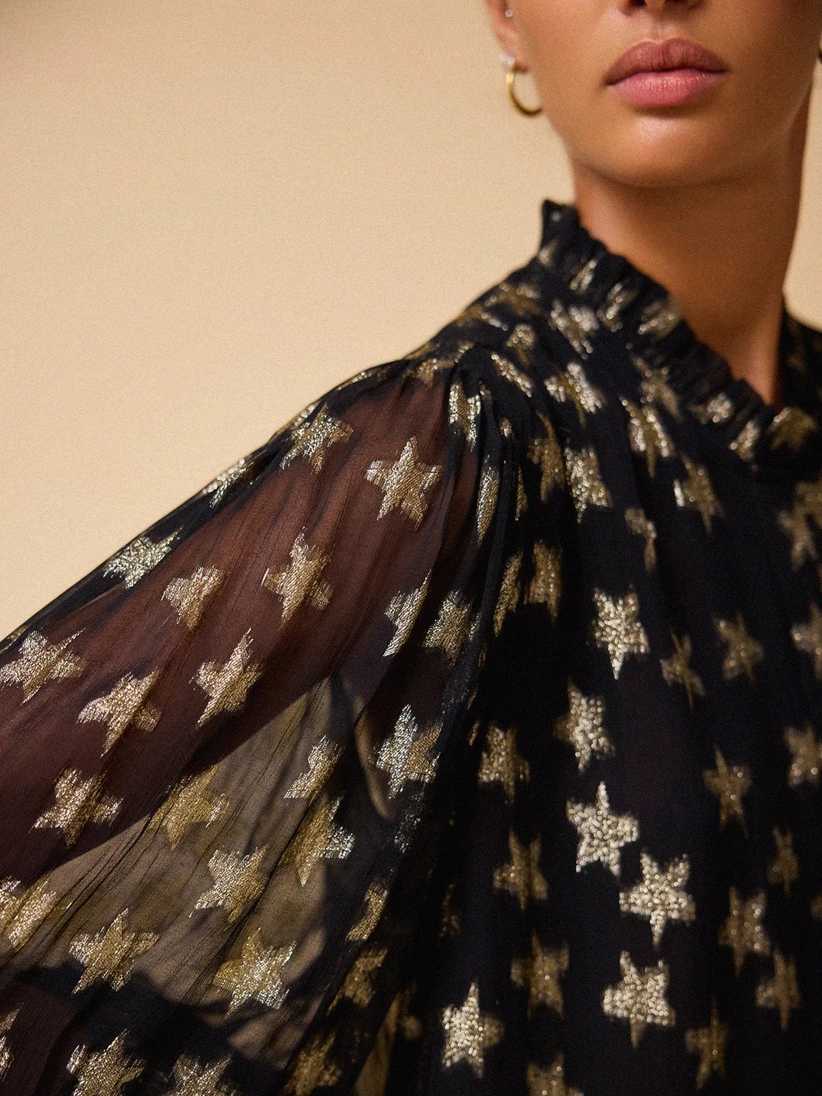 Frankie Ruffle Front Blouse - Star sold by iris product image thumbnail 5