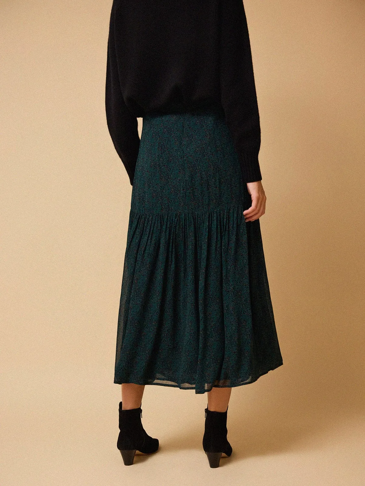 Ivora Midi Skirt - Green sold by iris product image thumbnail 4
