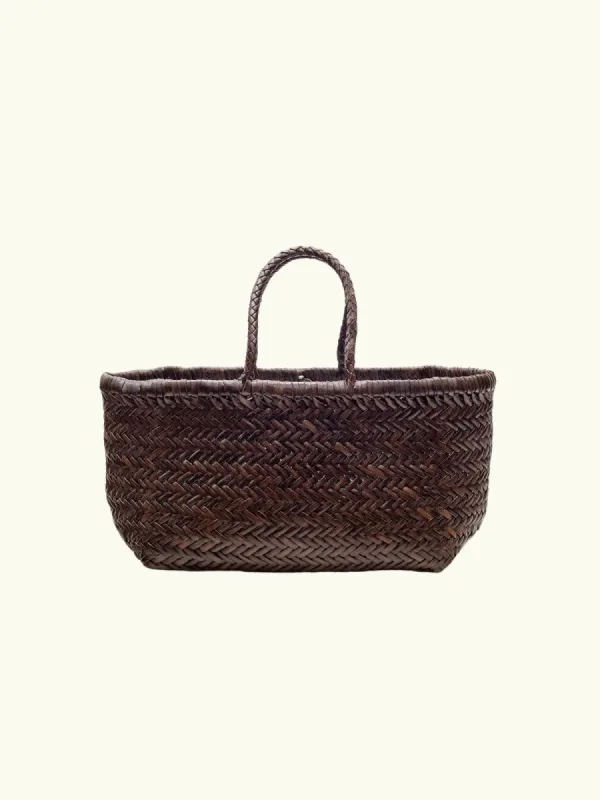 Triple Jump Small Basket Bag - Brown sold by iris