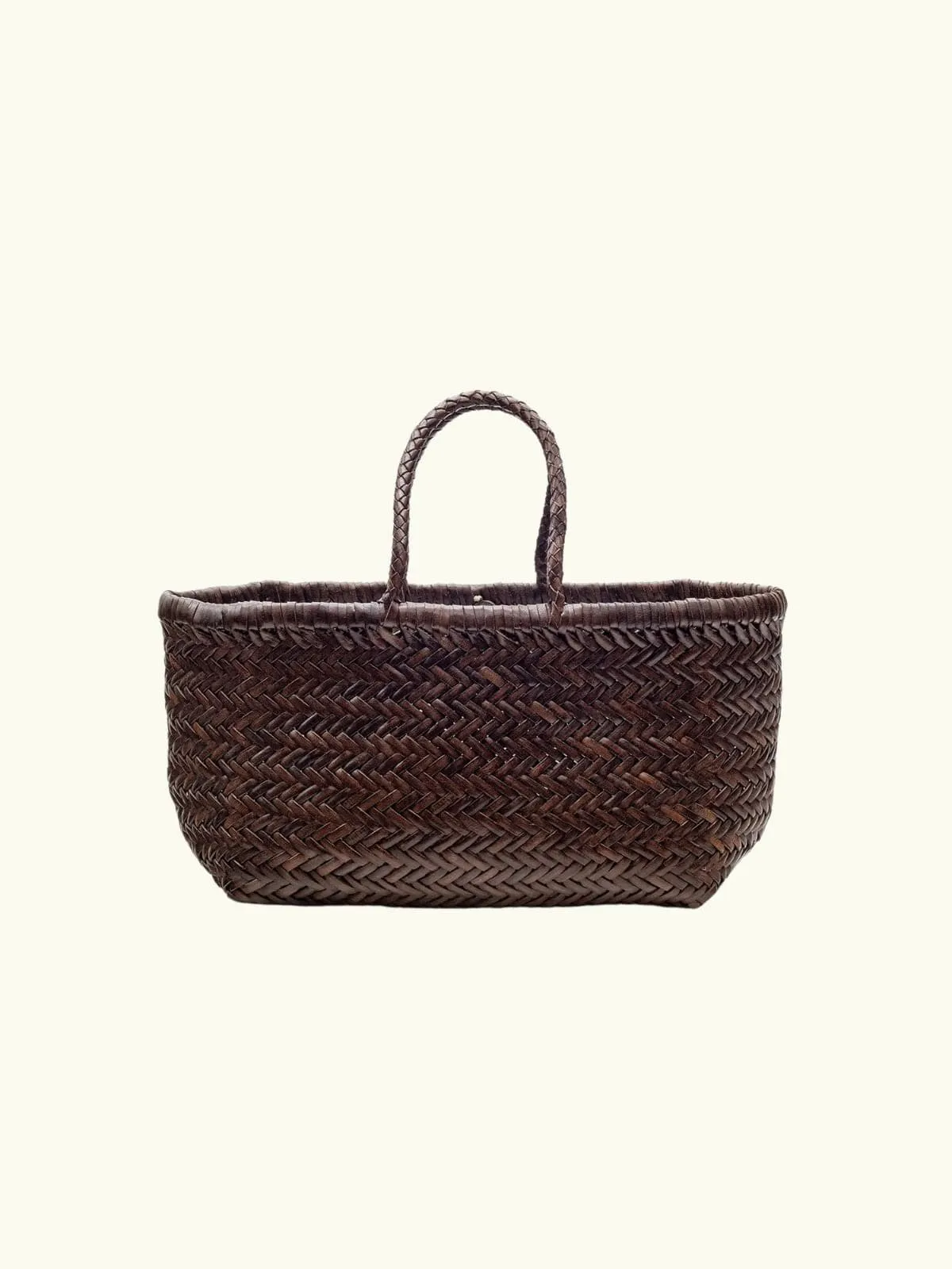 Triple Jump Small Basket Bag - Brown sold by iris