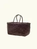 Triple Jump Small Basket Bag - Brown sold by iris